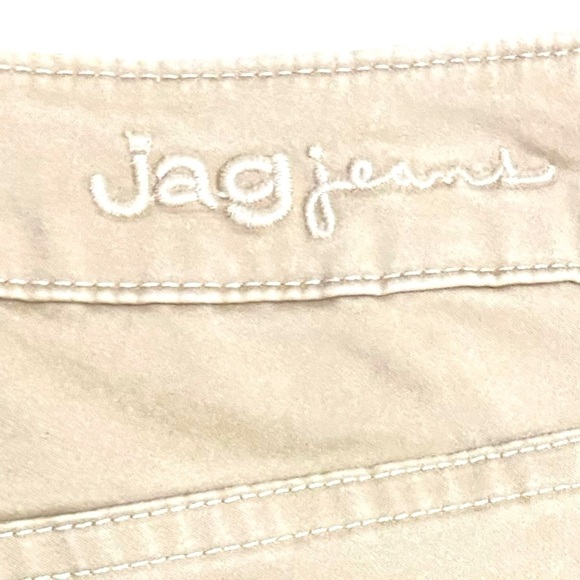 Jag jeans beige boot leg stretch cotton casual pants embroidery pockets size 12 - Picture 8 of 8
